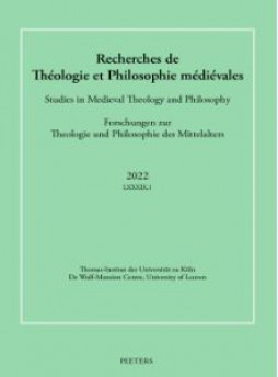 Recherches De Theologie Et Philosophie Medievales雜志