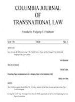 Columbia Journal Of Transnational Law雜志