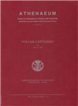 Athenaeum-studi Periodici Di Letteratura E Storia Dell Antichita雜志